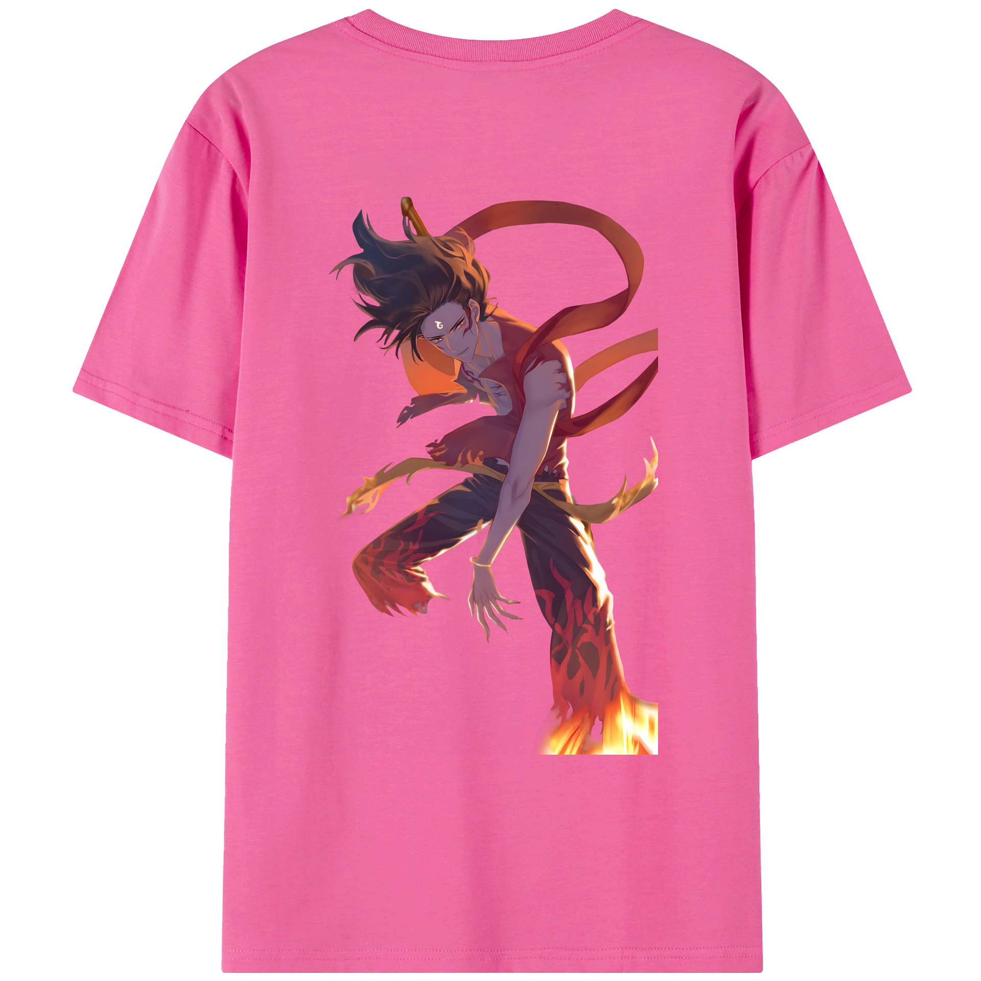 （画像用） Ne Zha 2 ナタ 魔童の大暴れ レディース半袖Tシャツ(バックプリント)